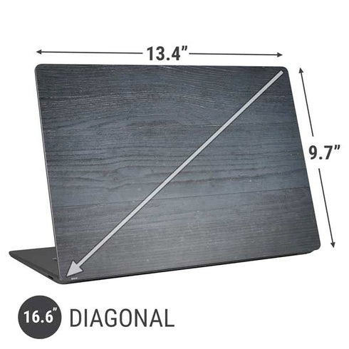 Charcoal Wood Universal Laptop 16.6in (13.4 x 9.7in) Skin